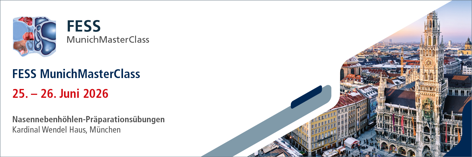 FESS MunichMasterClass, Nasennebenhöhlen-Präparationsübungen, 25. – 26. Juni 2026 München | ©COCS GmbH